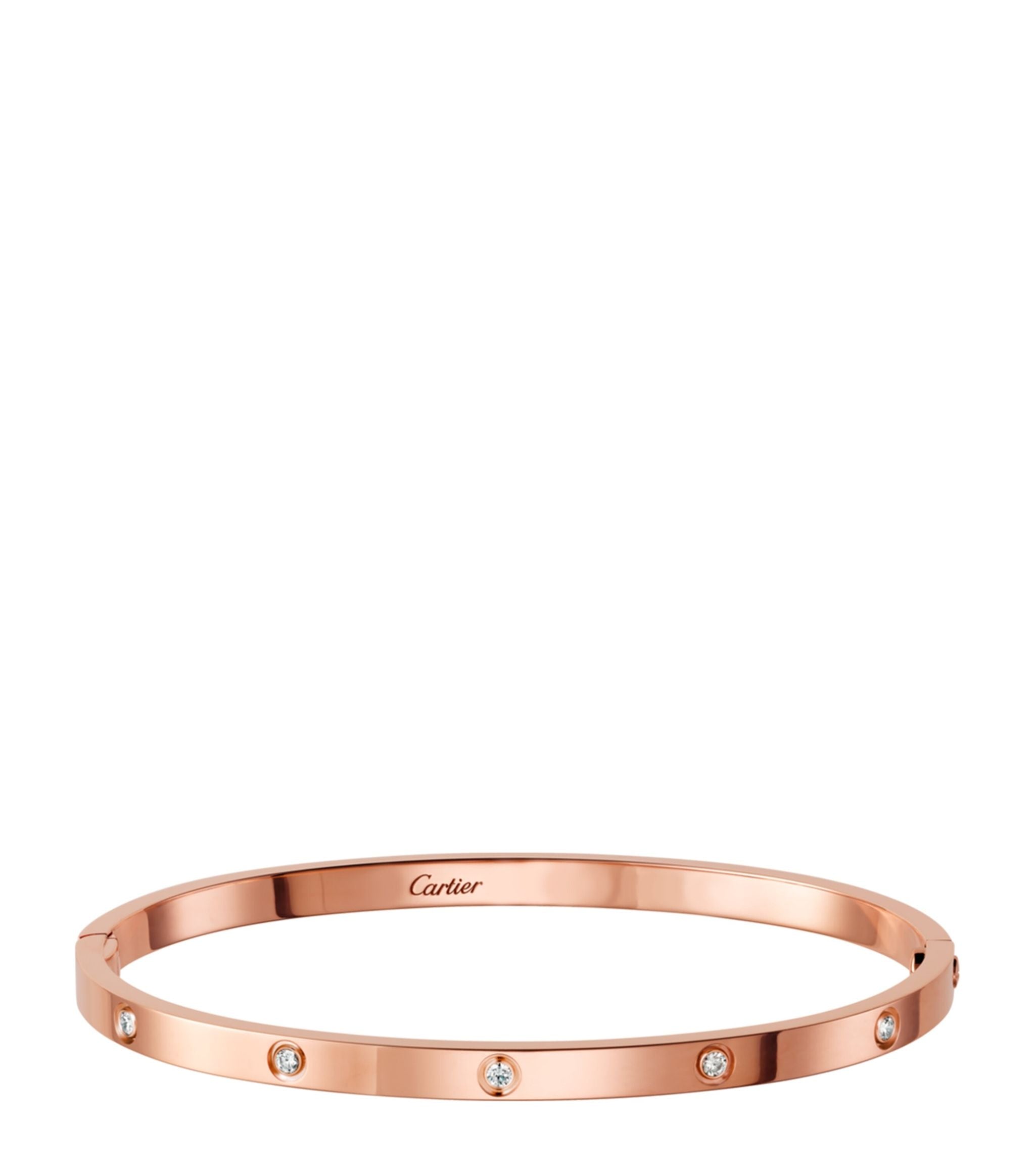 Small Rose Gold and Diamond LOVE Bracelet GOODS Harrods   