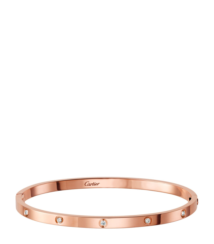 Small Rose Gold and Diamond LOVE Bracelet