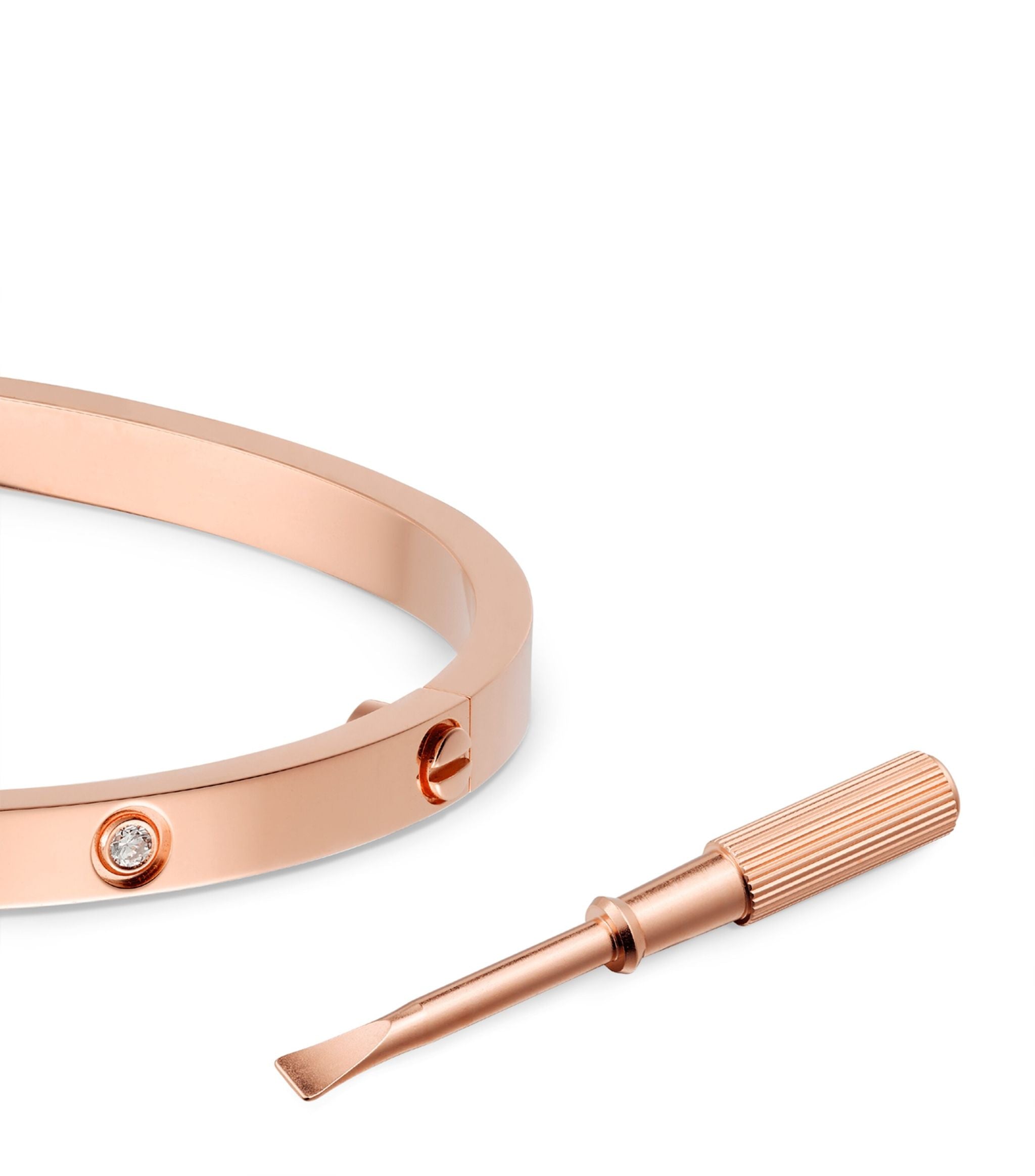 Small Rose Gold and Diamond LOVE Bracelet GOODS Harrods   