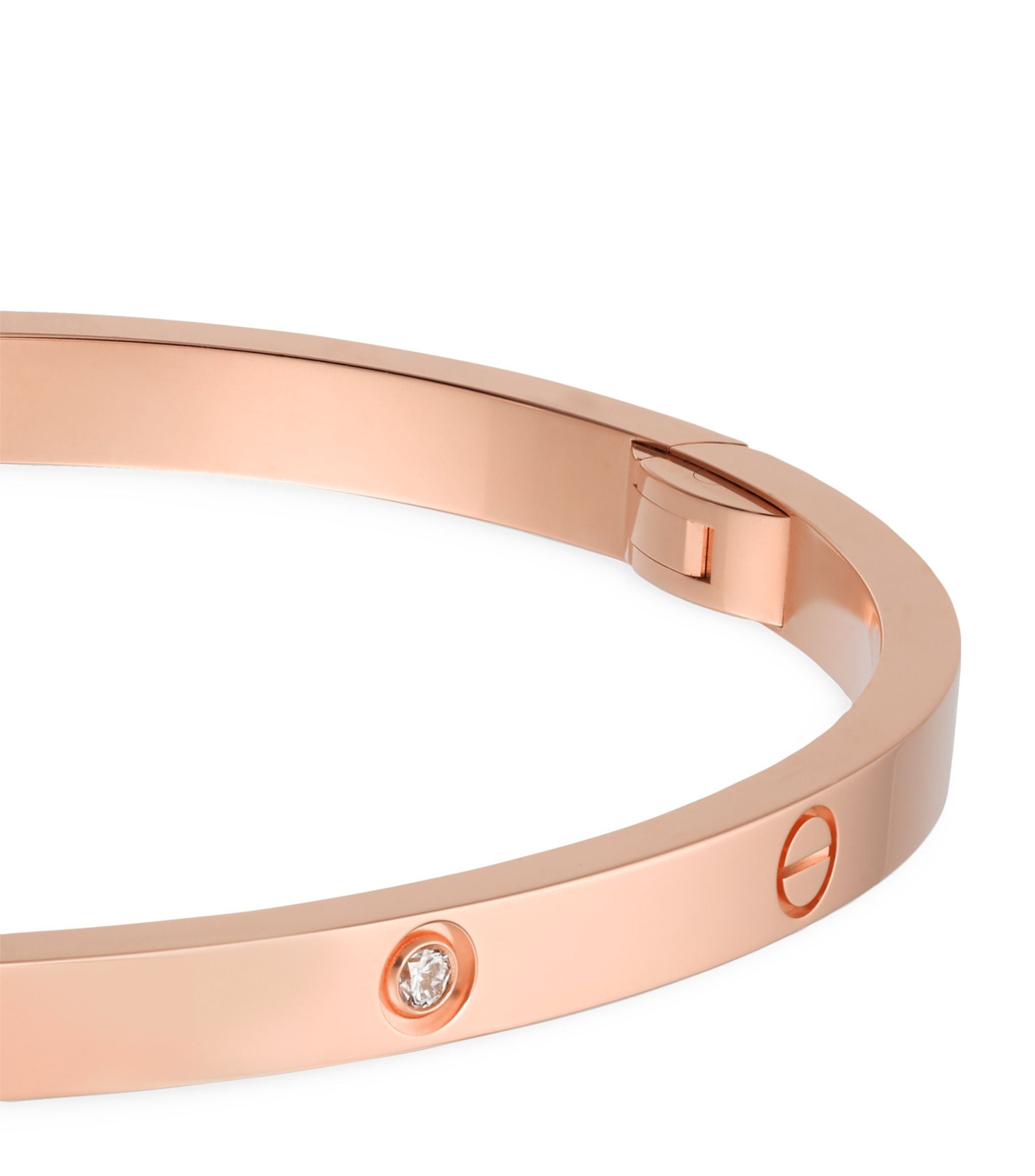 Small Rose Gold and Diamond LOVE Bracelet McGrocer