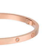 Small Rose Gold and Diamond LOVE Bracelet GOODS Harrods   