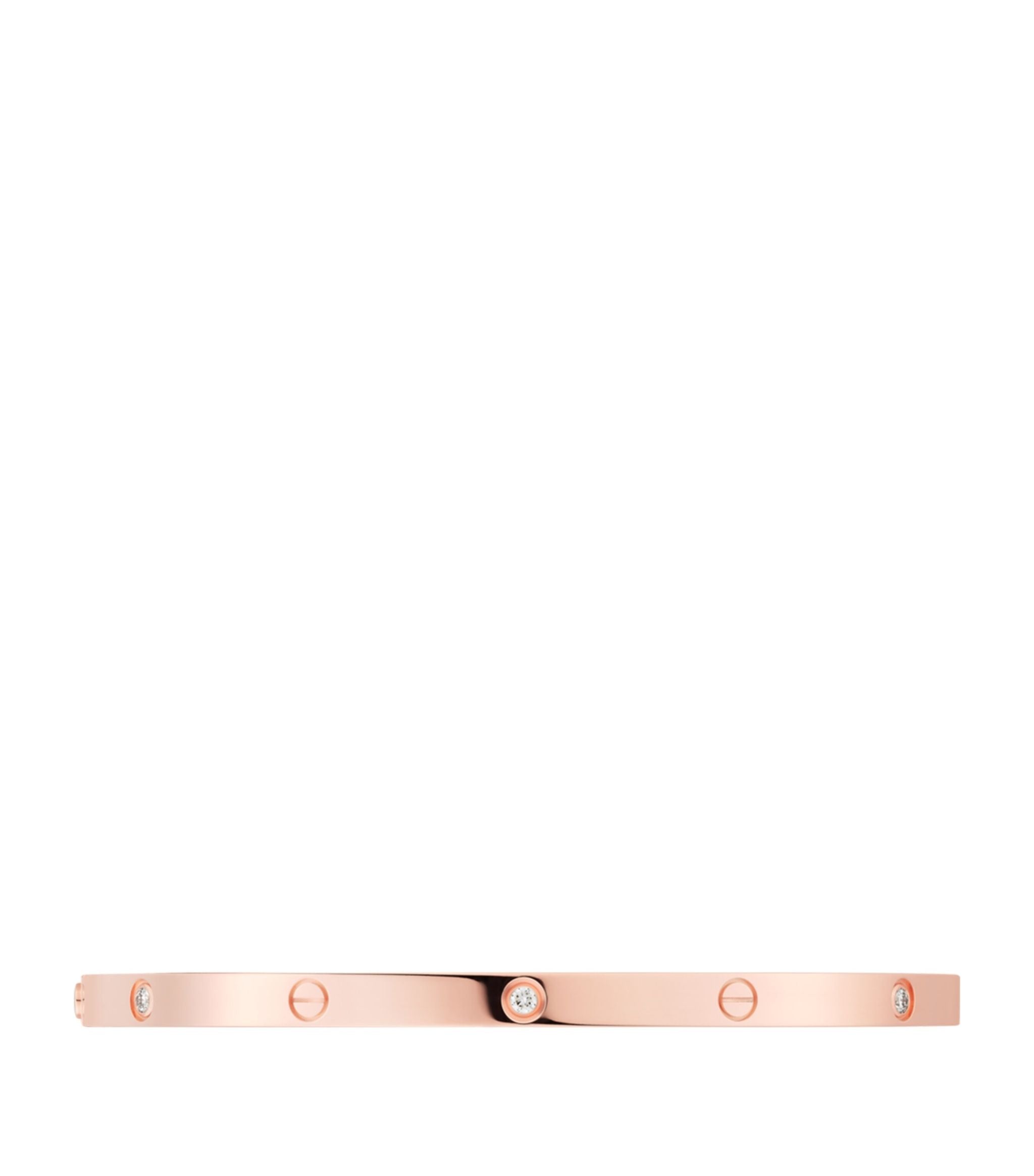 Small Rose Gold and Diamond LOVE Bracelet GOODS Harrods   