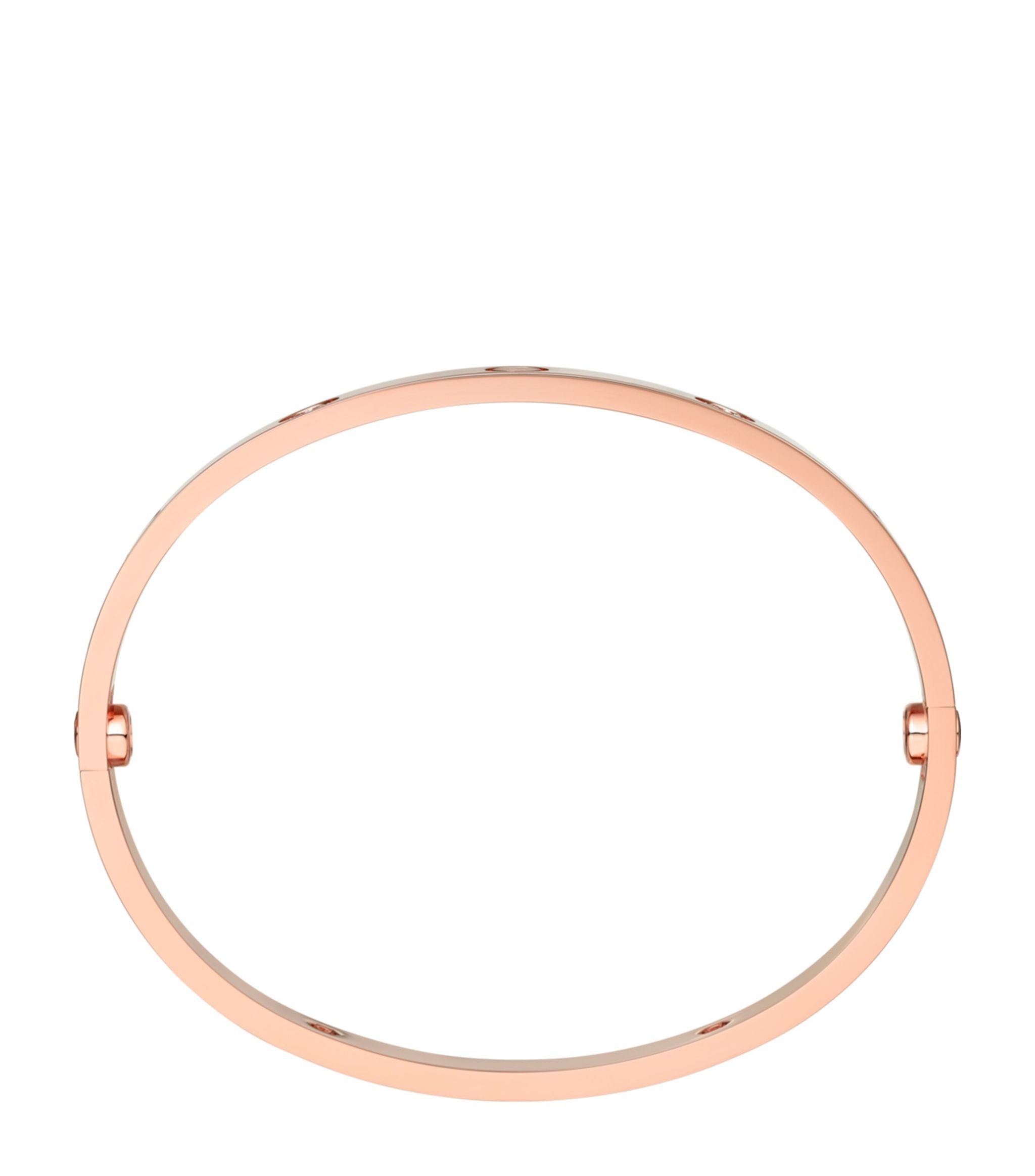 Small Rose Gold and Diamond LOVE Bracelet GOODS Harrods   