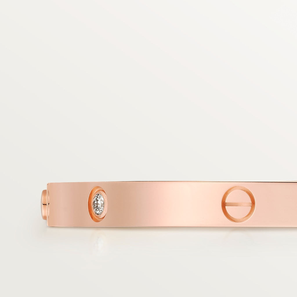 Small Rose Gold and Diamond LOVE Bracelet