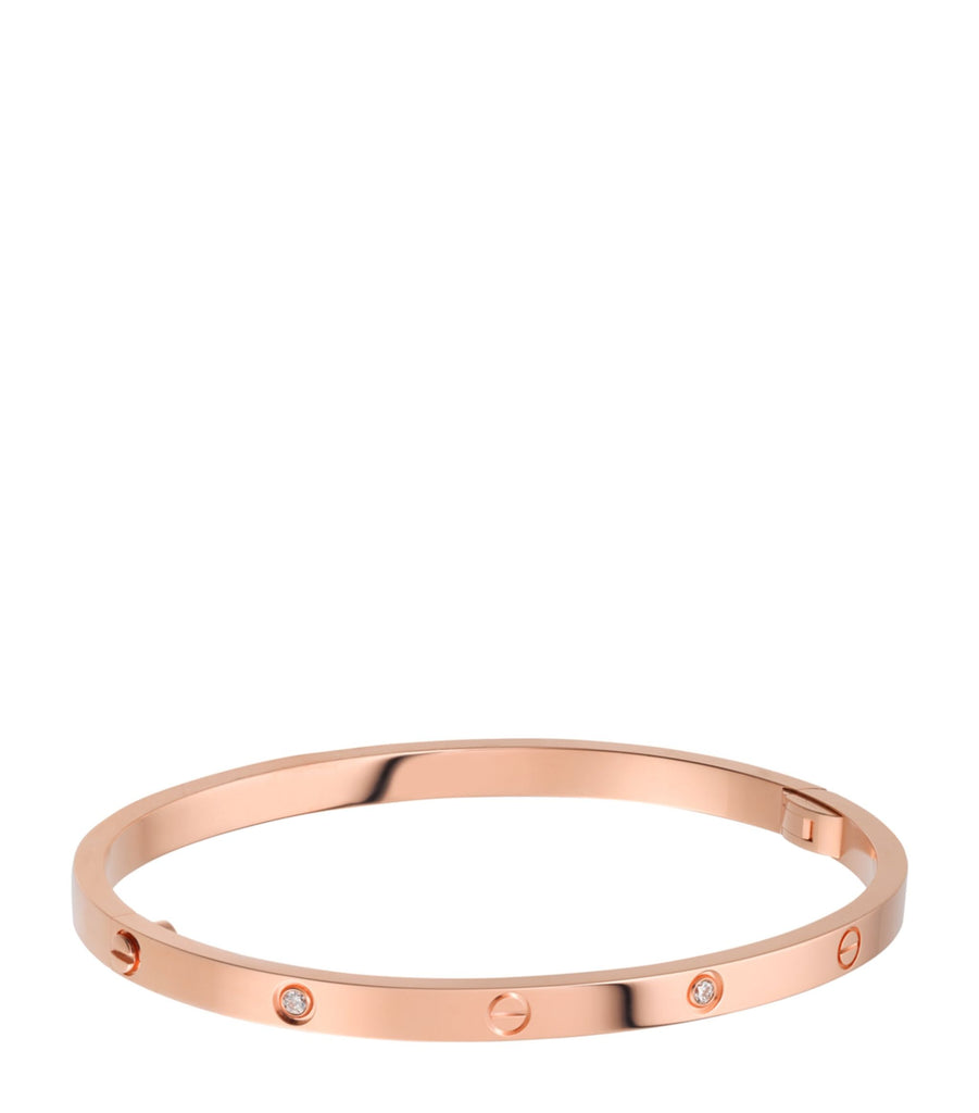 Small Rose Gold and Diamond LOVE Bracelet