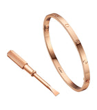 Small Rose Gold LOVE Bracelet GOODS Harrods   