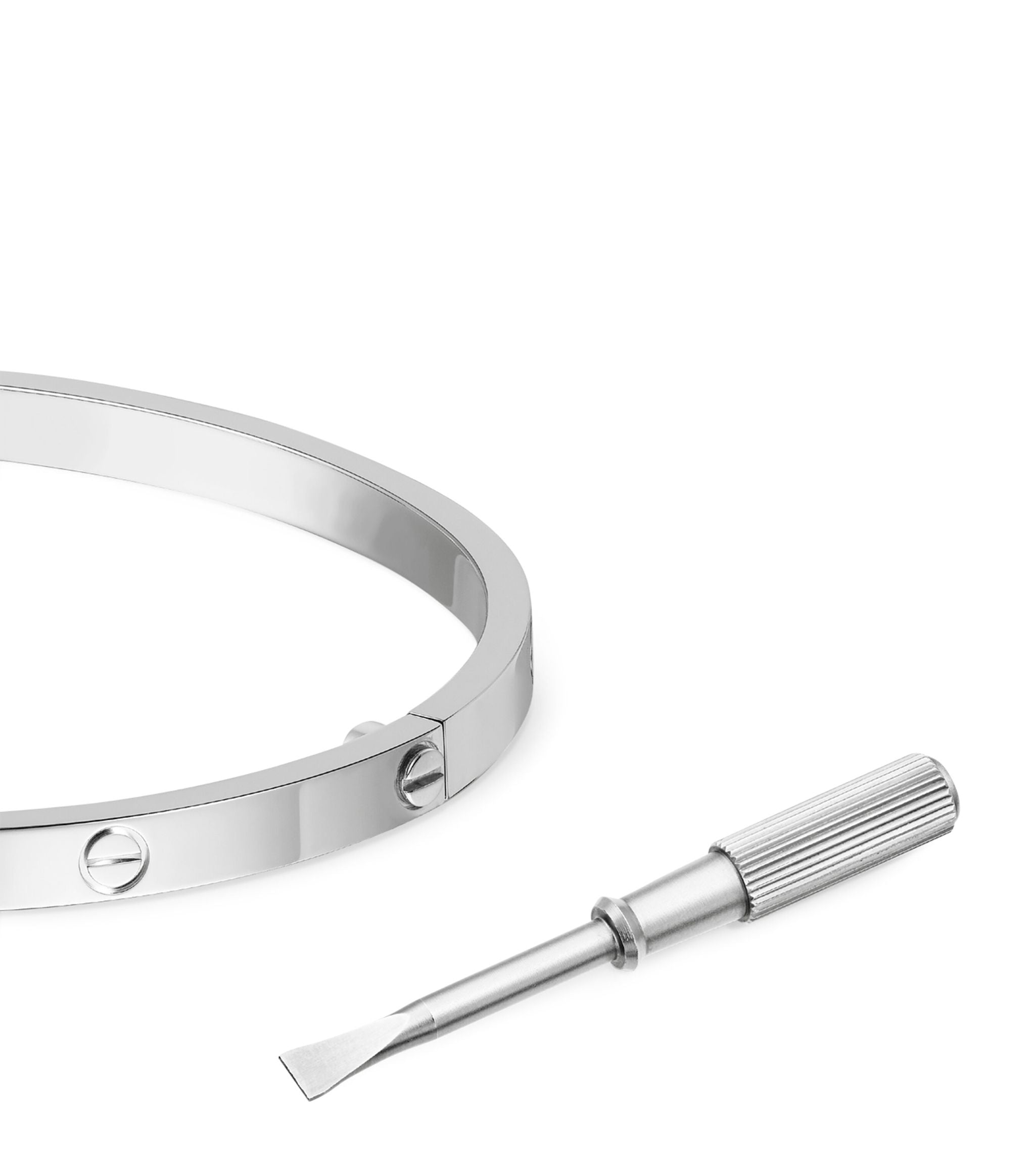 Small White Gold LOVE Bracelet GOODS Harrods   