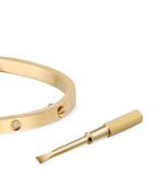 Small Yellow Gold and Diamond LOVE Bracelet GOODS Harrods   