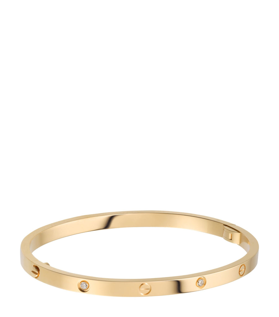 Small Yellow Gold and Diamond LOVE Bracelet