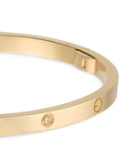 Small Yellow Gold and Diamond LOVE Bracelet GOODS Harrods   