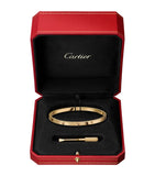 Small Yellow Gold and Diamond LOVE Bracelet GOODS Harrods   