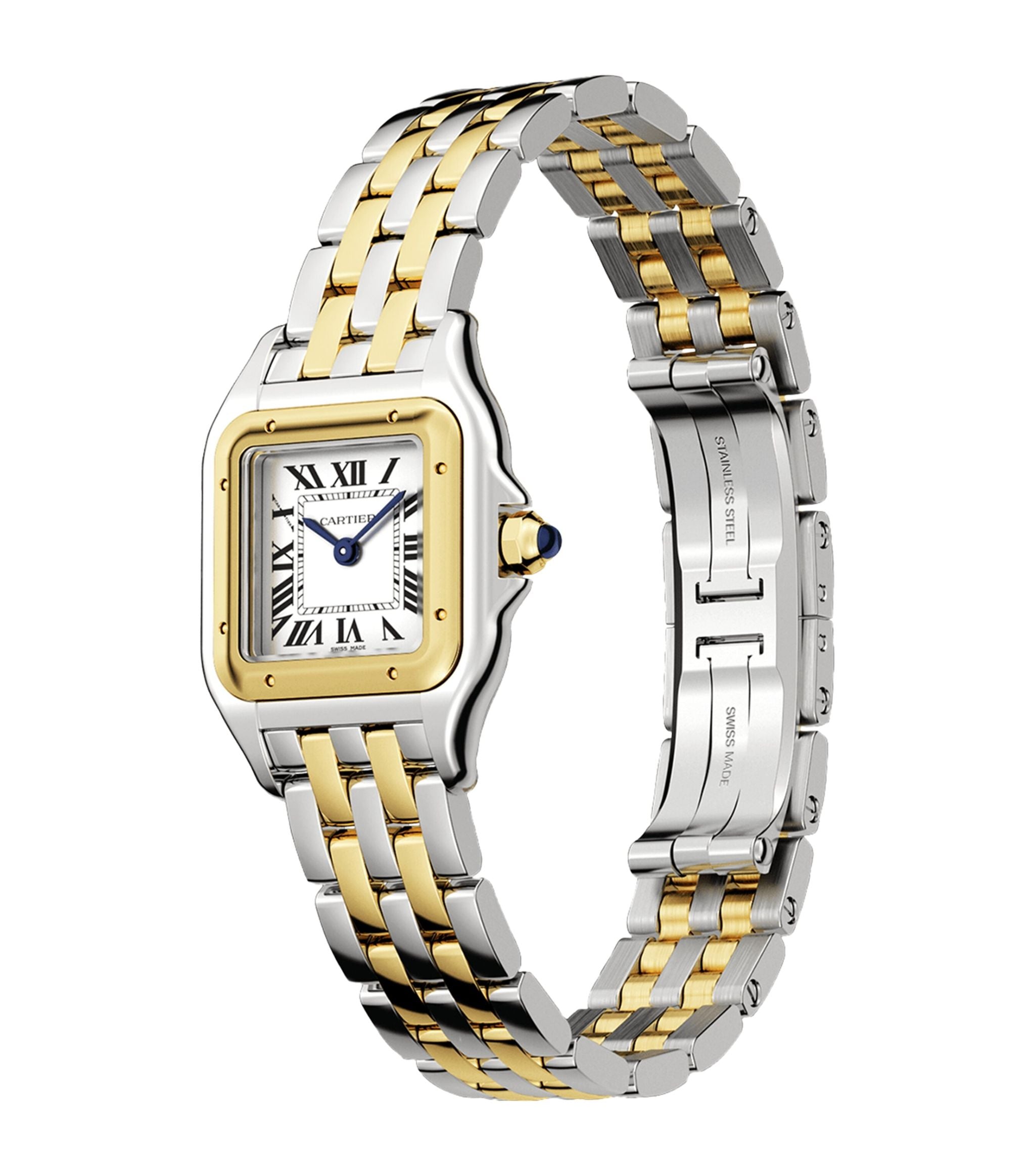 Small Yellow Gold and Stainless Steel Panthère de Cartier 22mm GOODS Harrods   