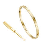 Small Yellow Gold LOVE Bracelet GOODS Harrods   