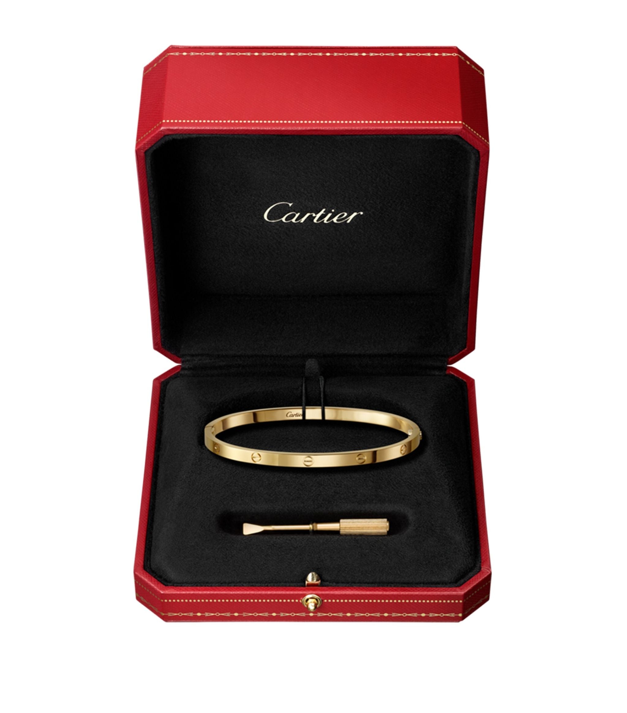 Small Yellow Gold LOVE Bracelet GOODS Harrods   