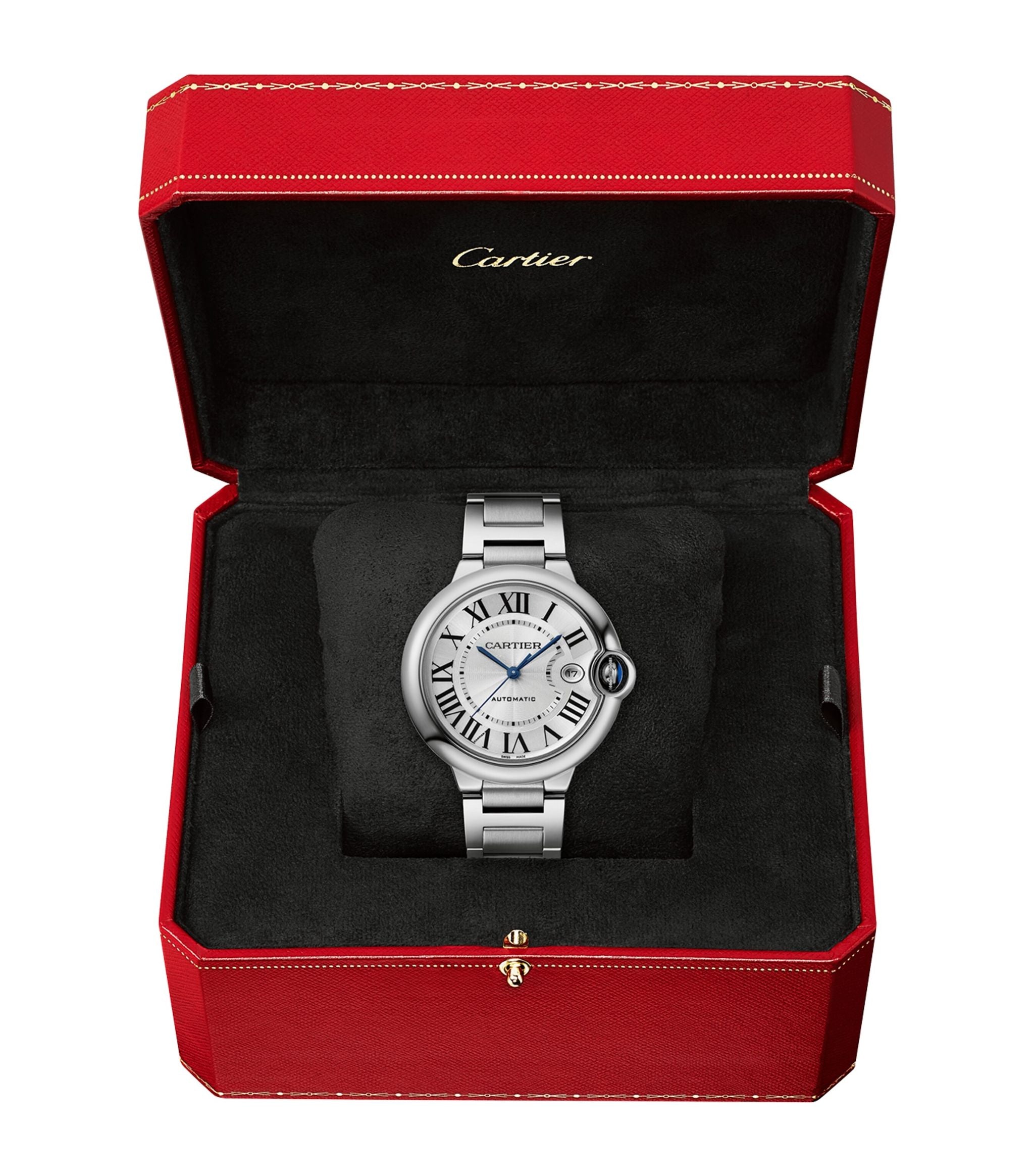 Stainless Steel Ballon Bleu de Cartier Watch 40mm GOODS Harrods   