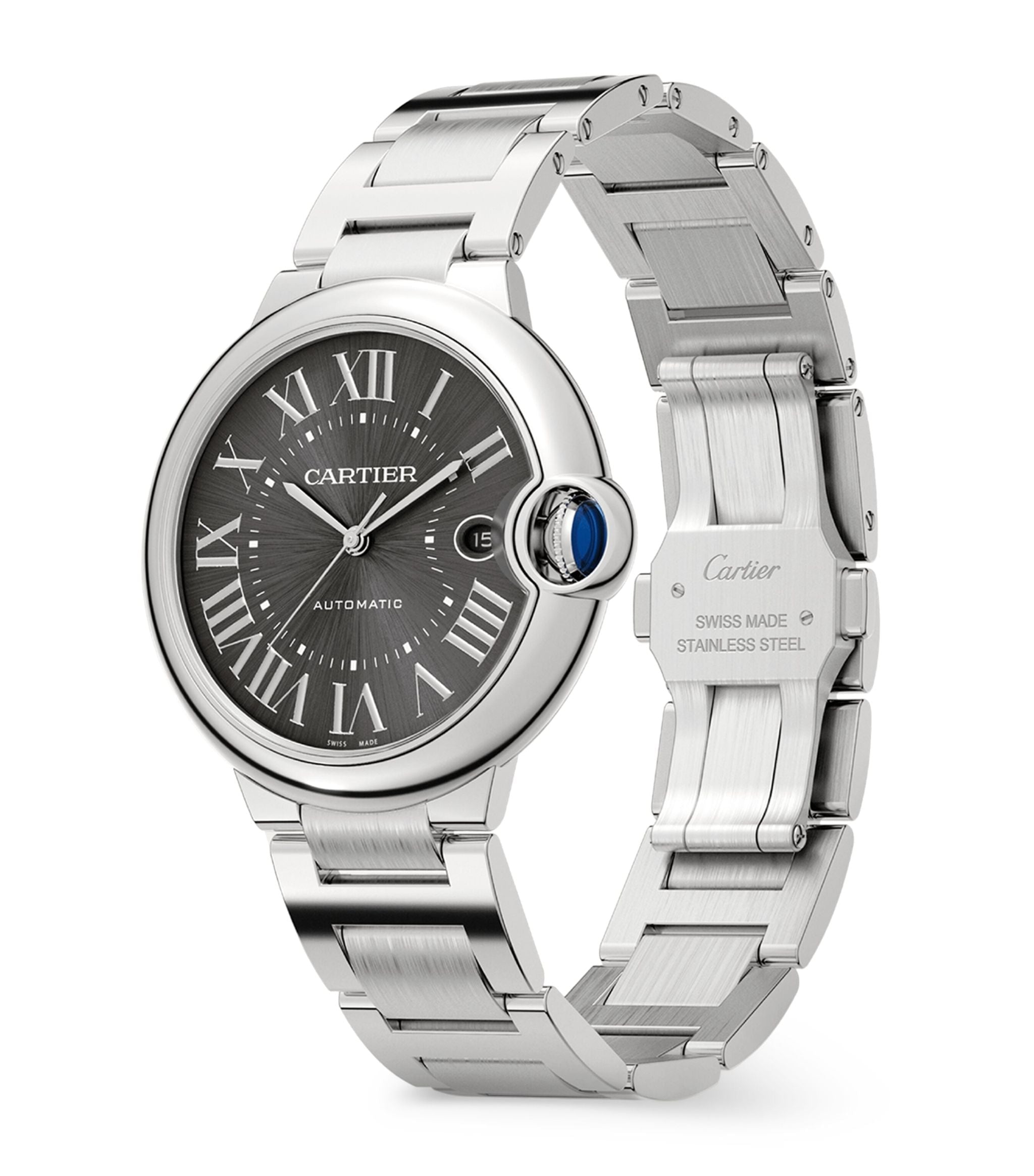 Stainless Steel Ballon Bleu de Cartier Watch 40mm GOODS Harrods   