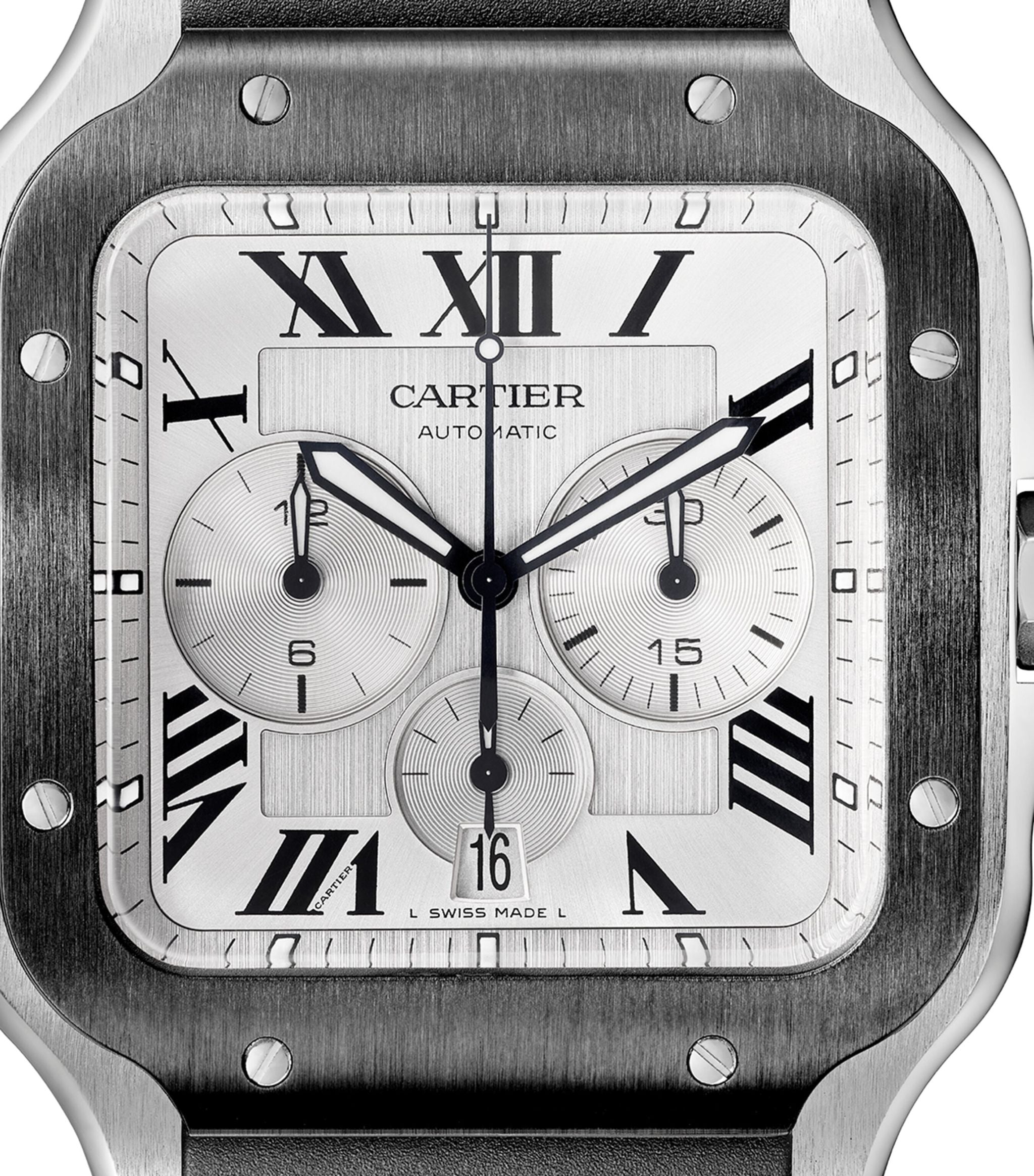 Stainless Steel Santos de Cartier Watch 43.3mm GOODS Harrods   