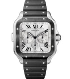 Stainless Steel Santos de Cartier Watch 43.3mm GOODS Harrods   