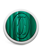 Sterling Silver and Malachite Double C Cufflinks GOODS Harrods   