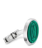 Sterling Silver and Malachite Double C Cufflinks GOODS Harrods   