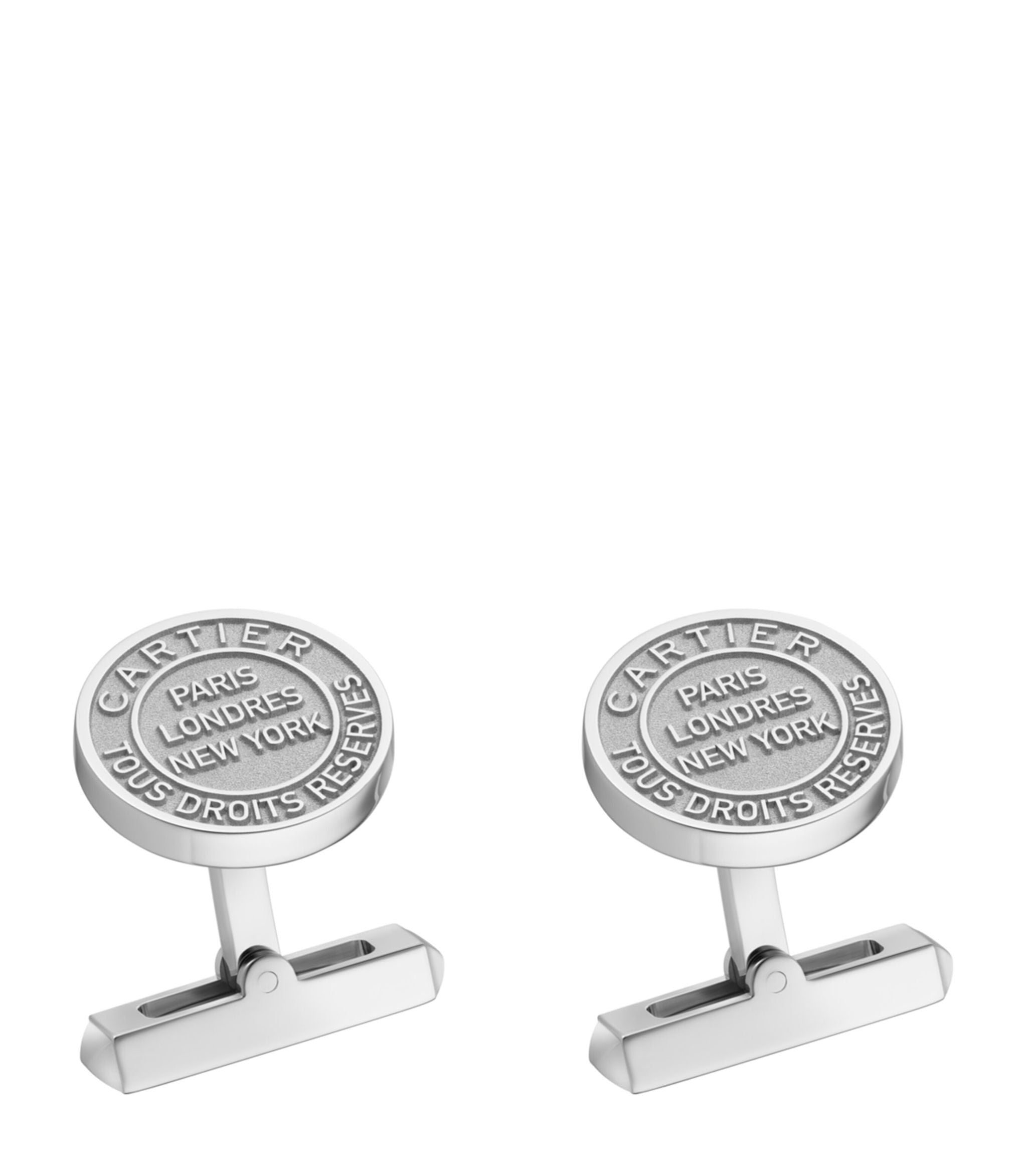 Sterling Silver Double C de Cartier Cufflinks GOODS Harrods   