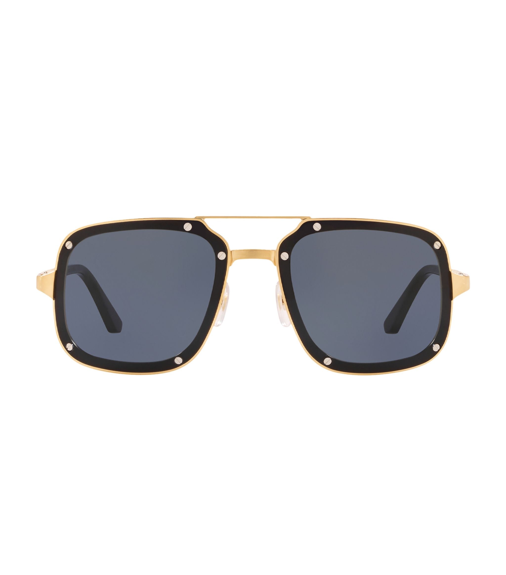 Stud-Trim Square Aviator Sunglasses GOODS Harrods   