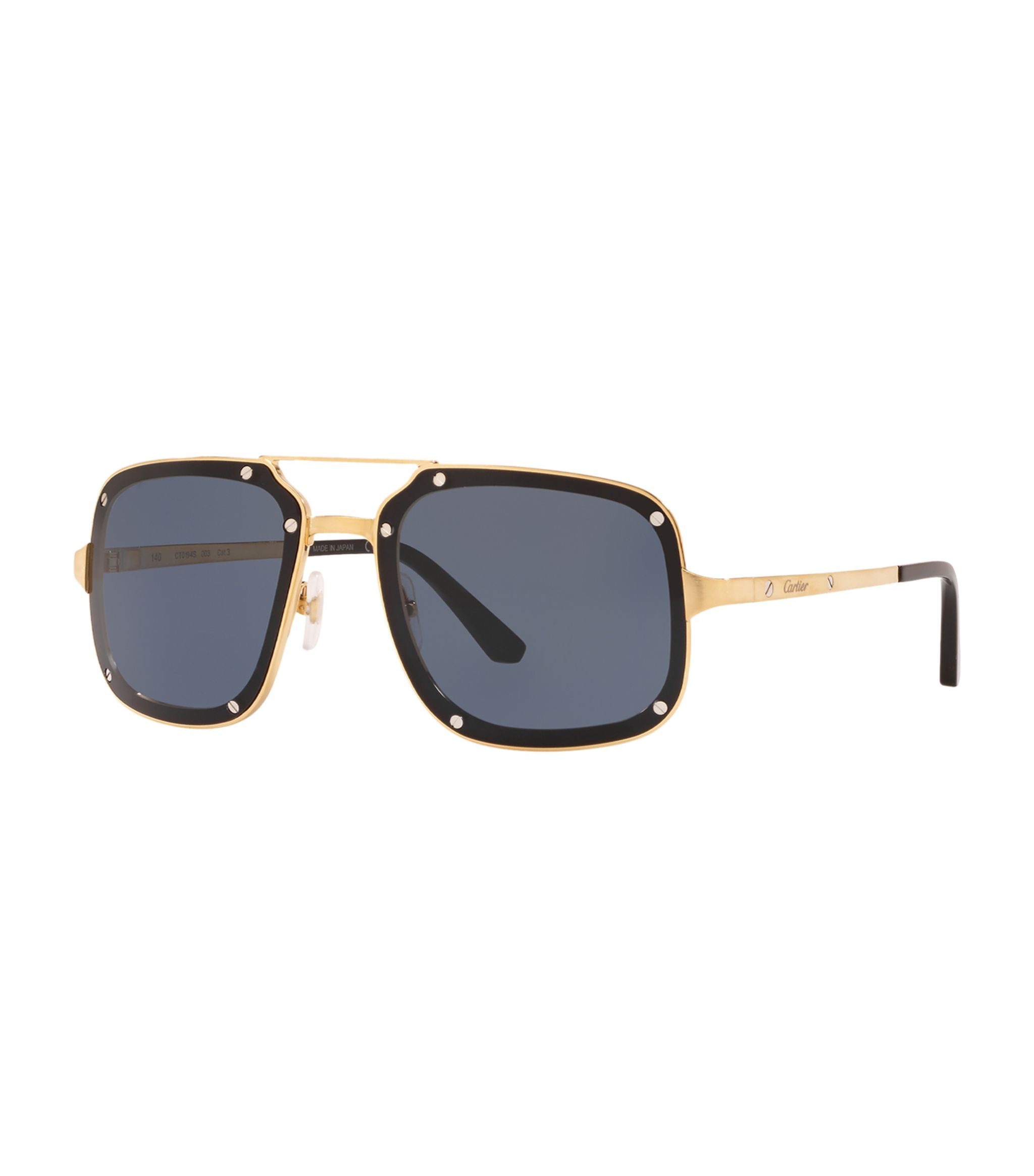 Stud-Trim Square Aviator Sunglasses GOODS Harrods   