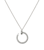 White Gold and Diamond Juste en Clou Pavé Necklace GOODS Harrods   