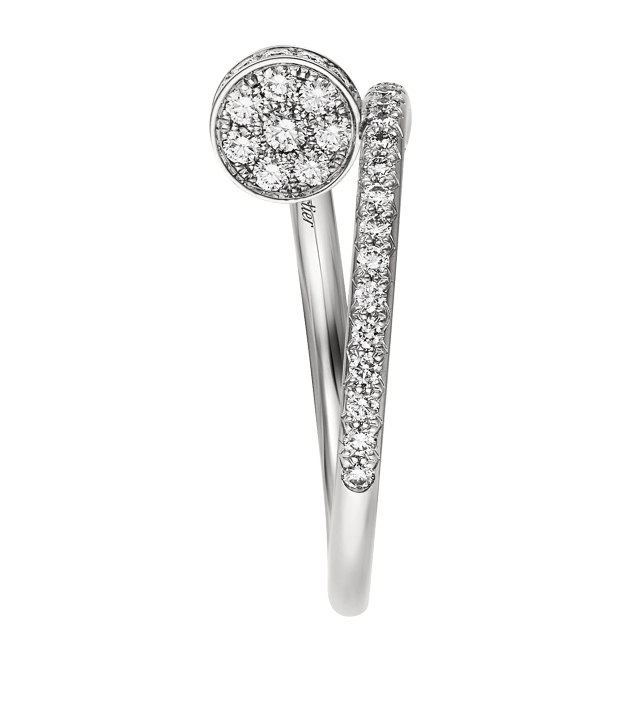 White Gold and Diamond Juste un Clou Ring GOODS Harrods   