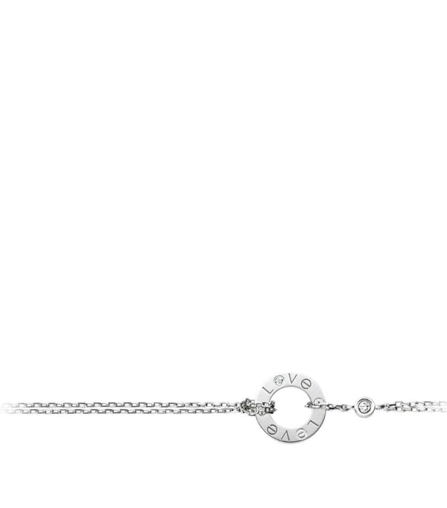 White Gold and Diamond LOVE Bracelet