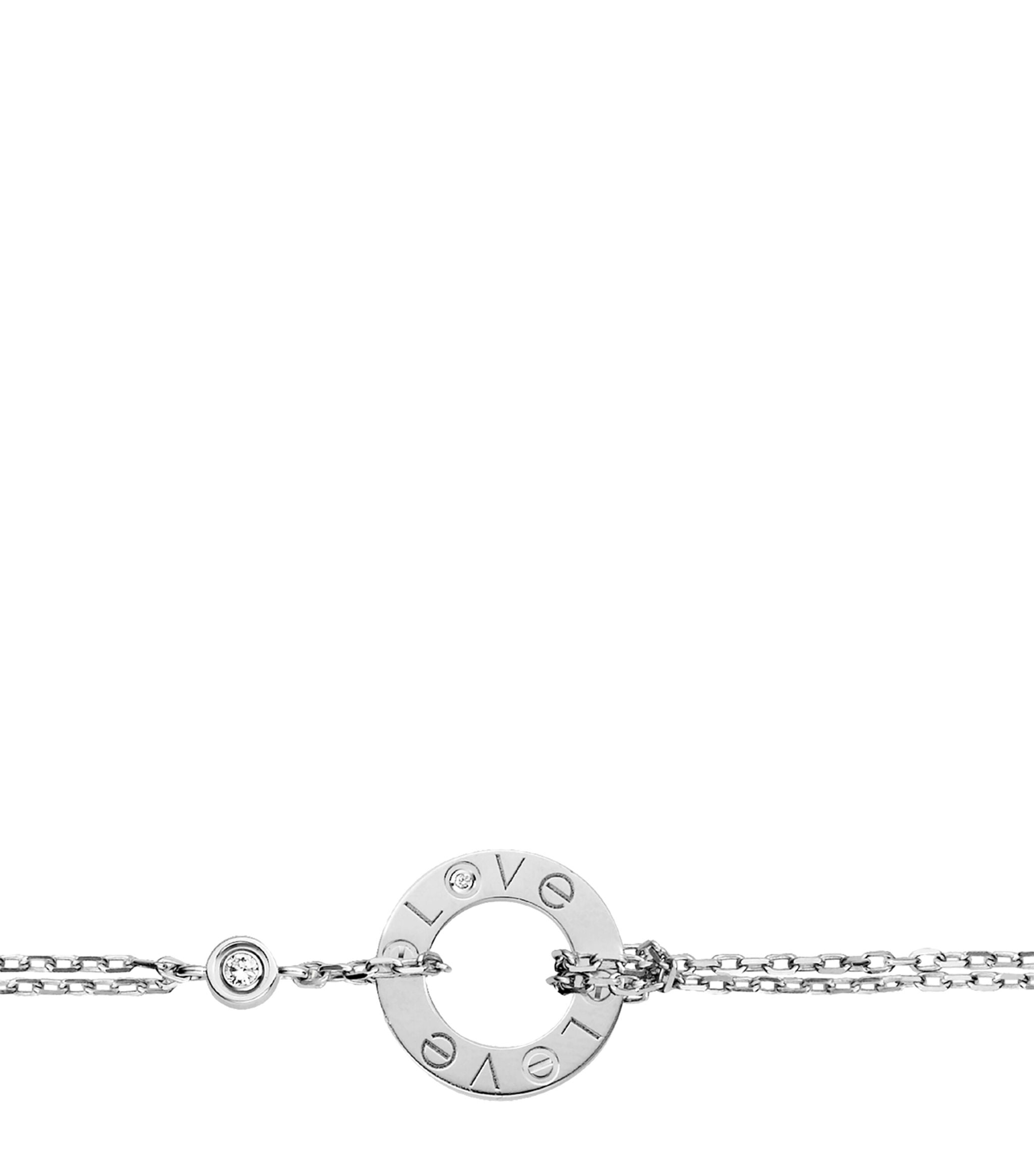 White Gold and Diamond LOVE Bracelet GOODS Harrods   