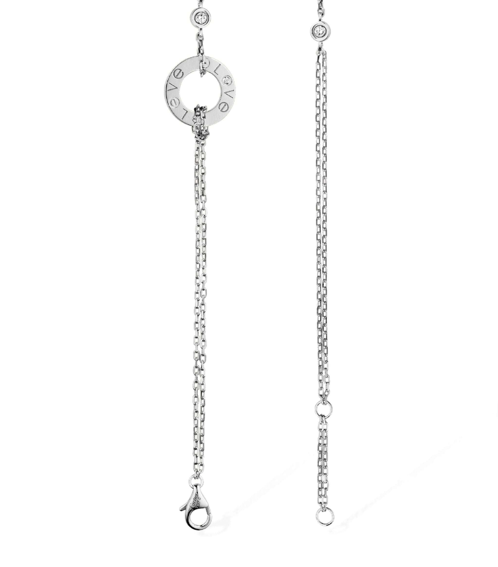 White Gold and Diamond LOVE Bracelet GOODS Harrods   