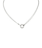 White Gold and Diamond LOVE Necklace GOODS Harrods   