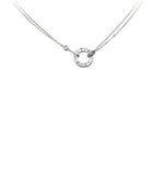 White Gold and Diamond LOVE Necklace GOODS Harrods   