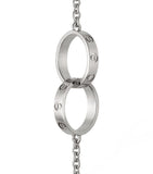 White Gold LOVE Chain Bracelet GOODS Harrods   