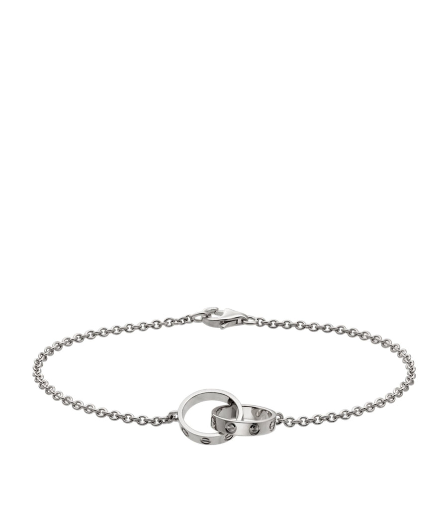 White Gold LOVE Chain Bracelet