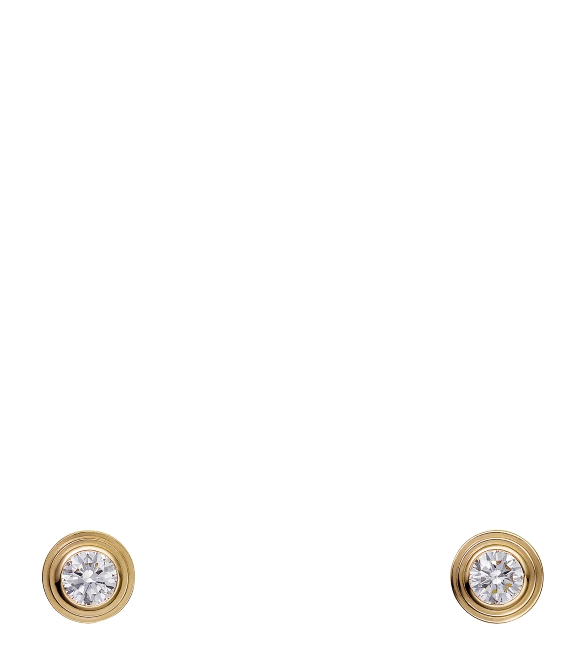 Yellow Gold and Diamond Cartier d'Amour Earrings GOODS Harrods   