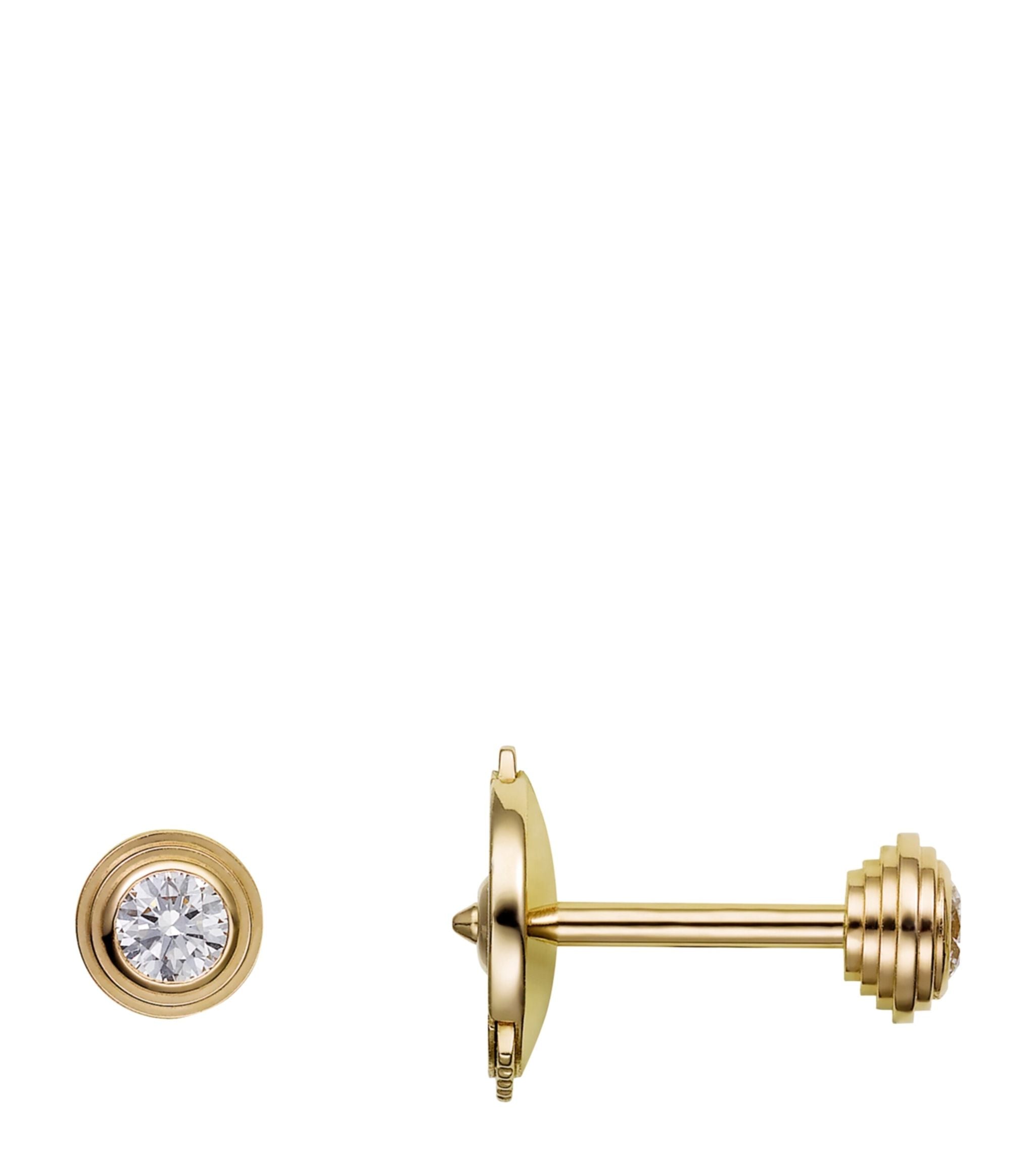 Yellow Gold and Diamond Cartier d'Amour Earrings GOODS Harrods   