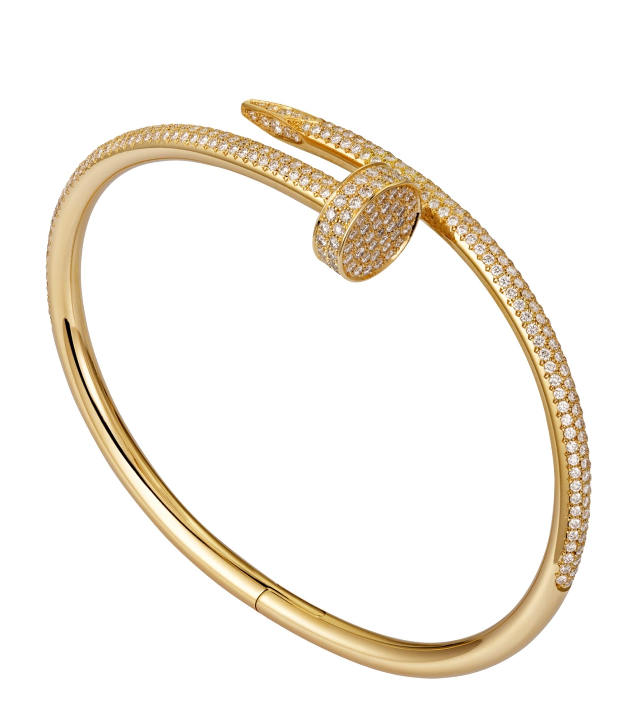 Yellow Gold and Diamond Juste un Clou Bracelet GOODS Harrods   