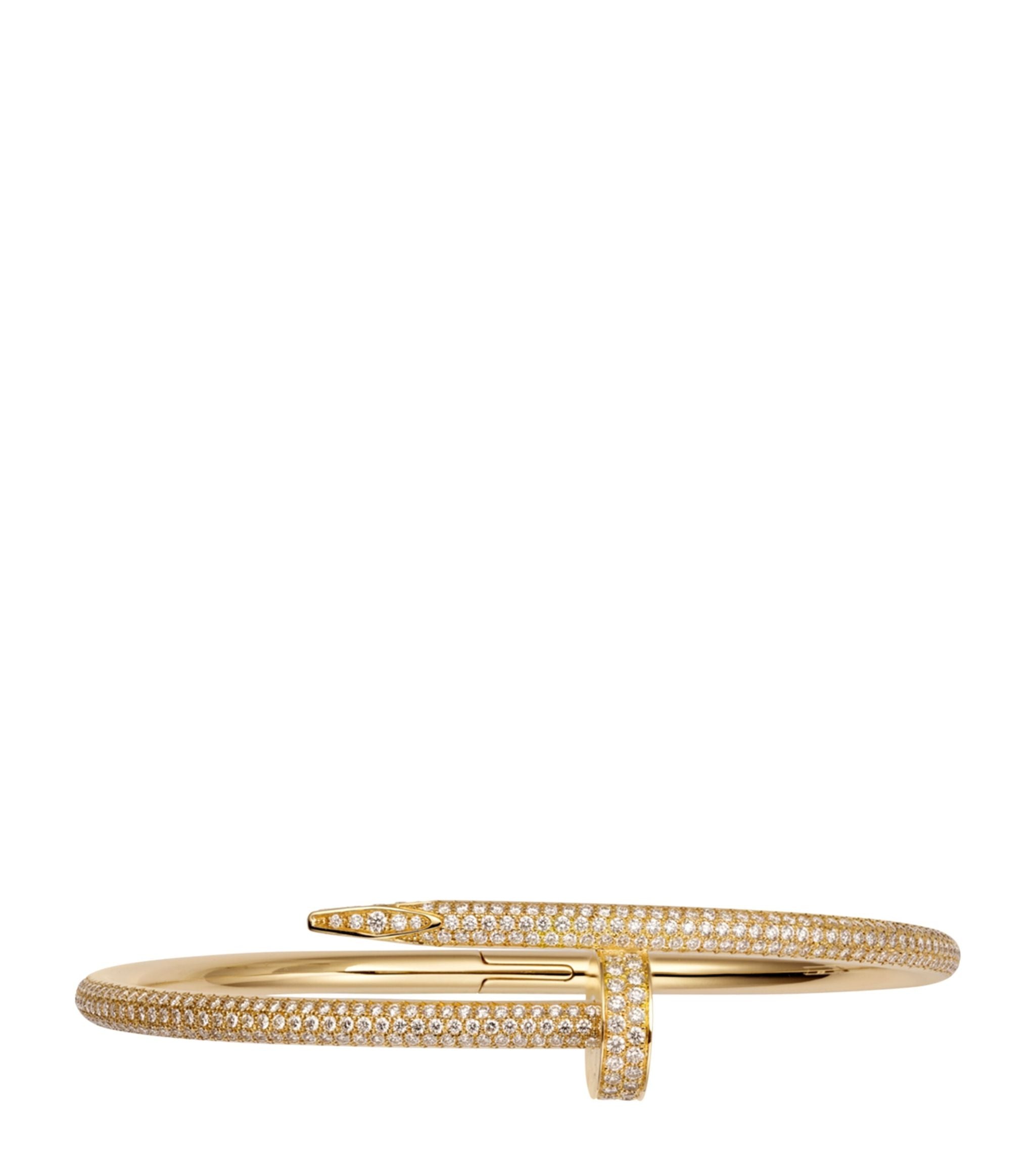 Yellow Gold and Diamond Juste un Clou Bracelet GOODS Harrods   