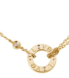 Yellow Gold and Diamond LOVE Double Chain Necklace GOODS Harrods   