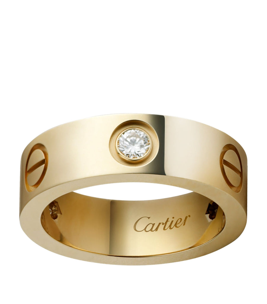 Yellow Gold and Diamond LOVE Ring