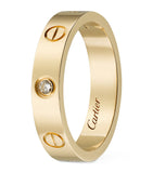 Yellow Gold and Diamond LOVE Wedding Band GOODS Harrods   