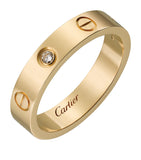 Yellow Gold and Diamond LOVE Wedding Band GOODS Harrods   