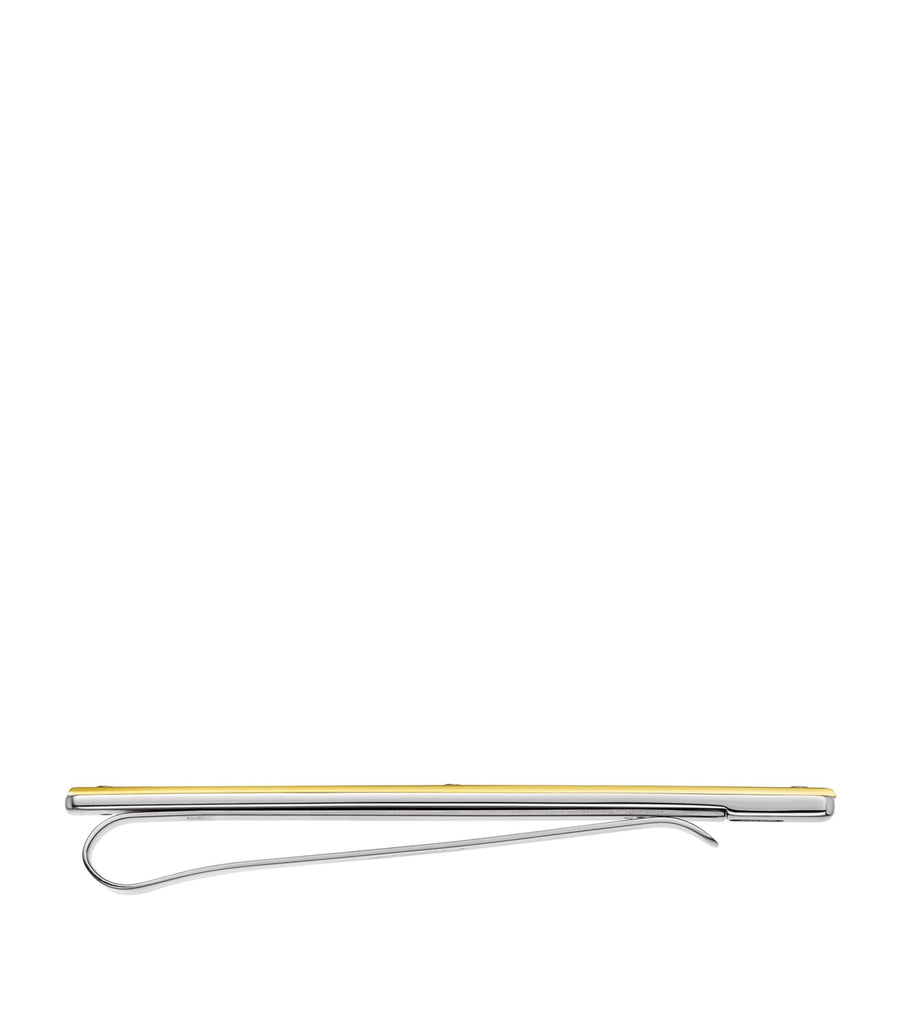 Yellow Gold and Stainless Steel Santos de Cartier Tie Clip