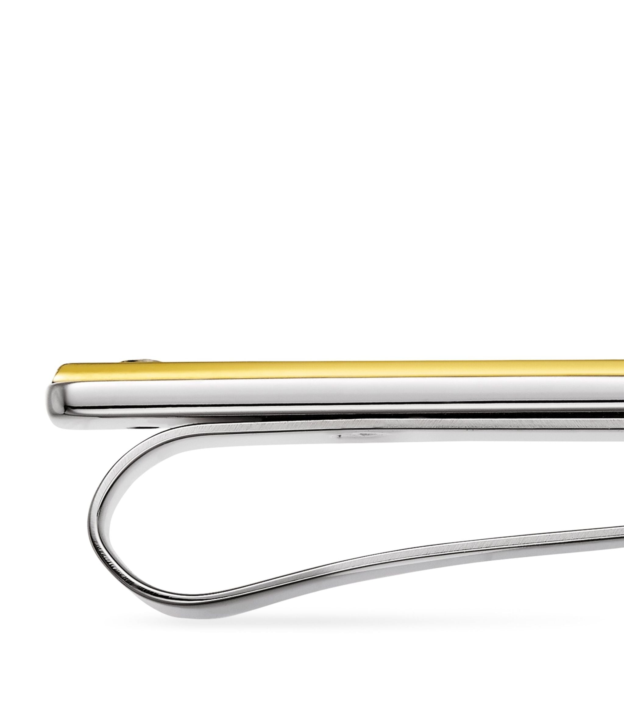 Yellow Gold and Stainless Steel Santos de Cartier Tie Clip GOODS Harrods   