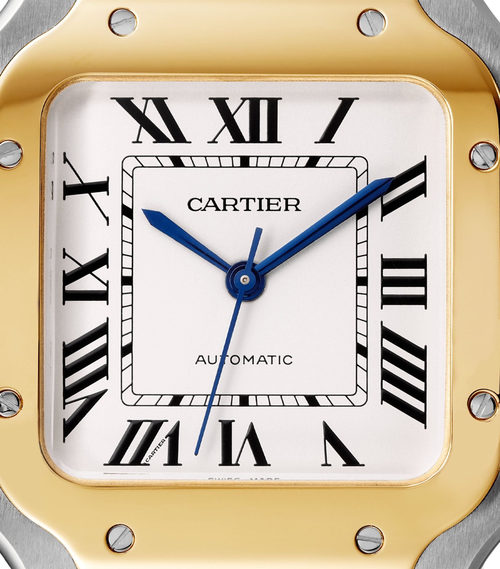 Yellow Gold and Stainless Steel Santos de Cartier Watch 35.1mm GOODS Harrods   