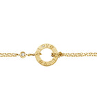 Yellow Gold Double Chain LOVE Bracelet GOODS Harrods   