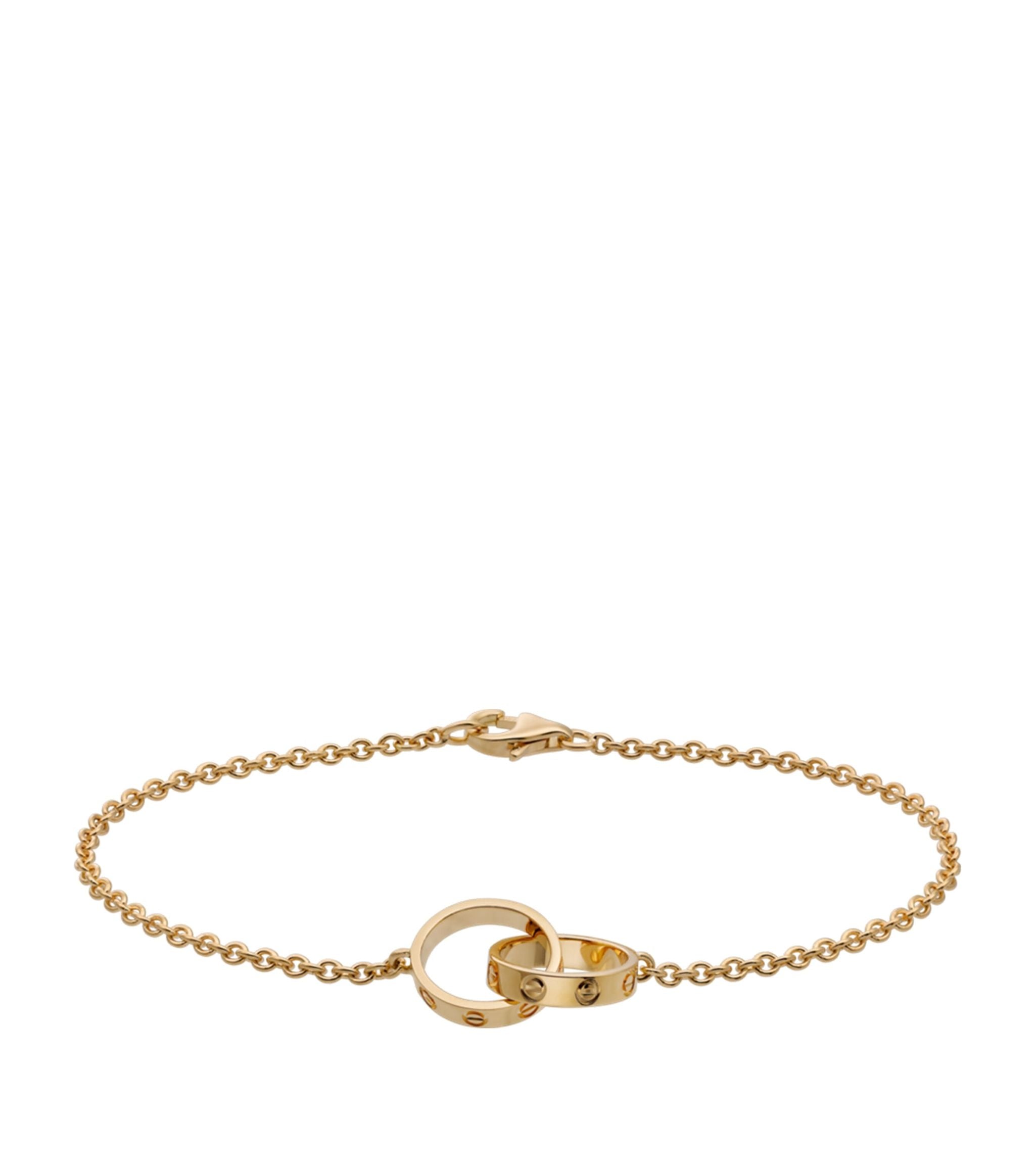 Yellow Gold LOVE Chain Bracelet GOODS Harrods   