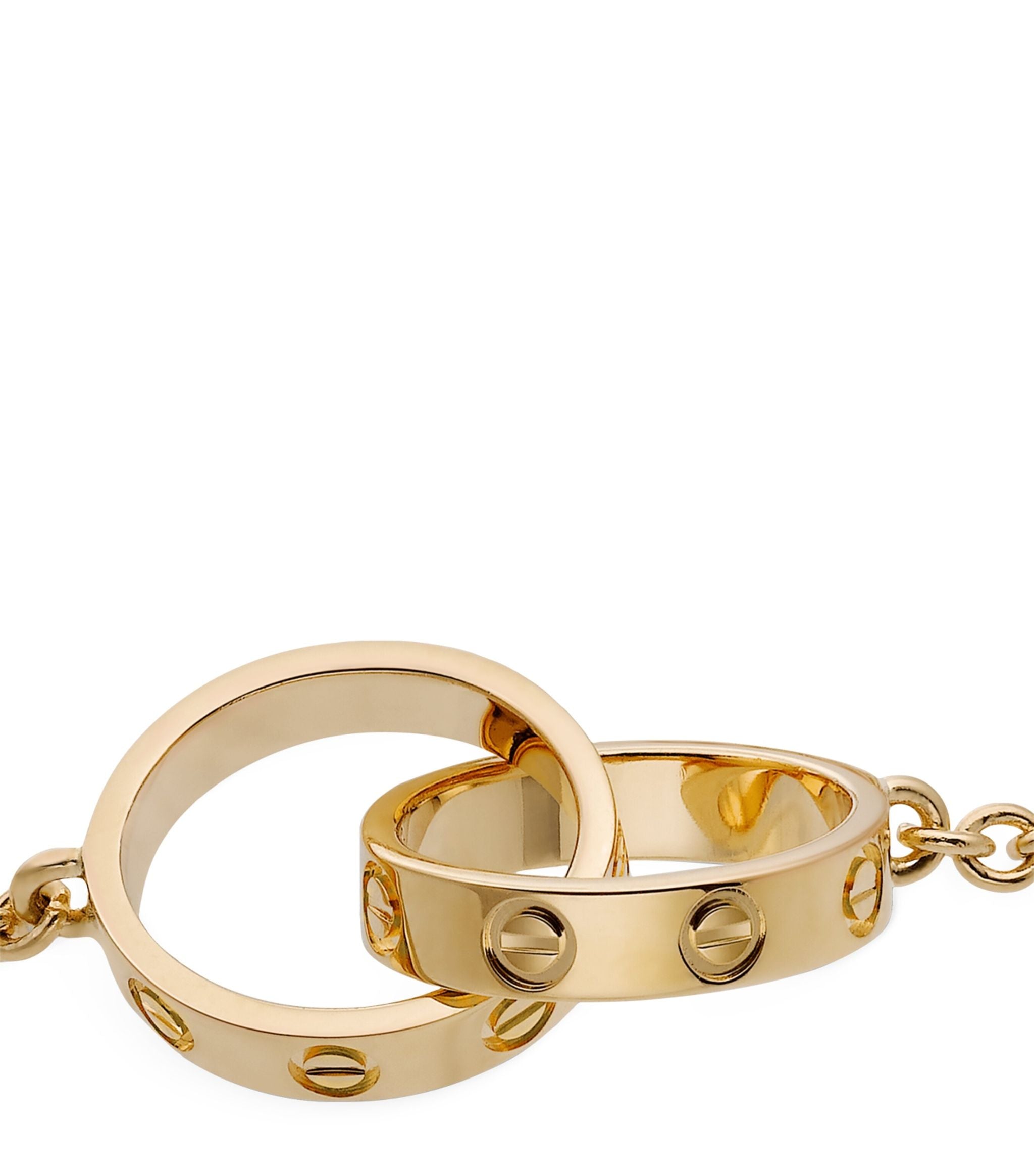 Yellow Gold LOVE Chain Bracelet GOODS Harrods   